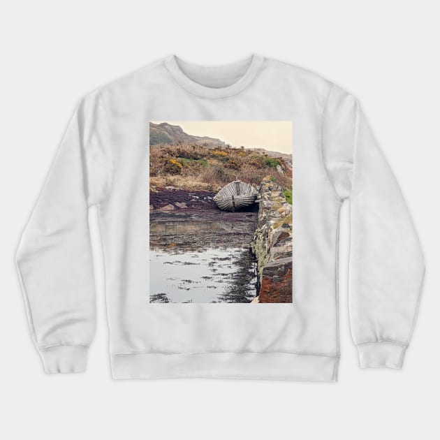 Boat near Rock Island, County Cork, Ireland Crewneck Sweatshirt by irishmurr